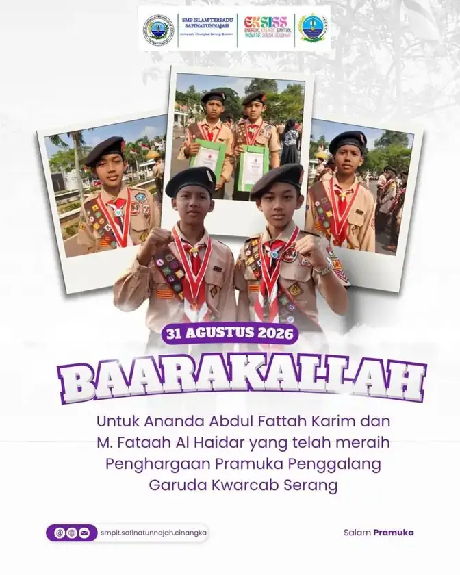 Poster ucapan selamat penghargaan Pramuka Penggalang Garuda